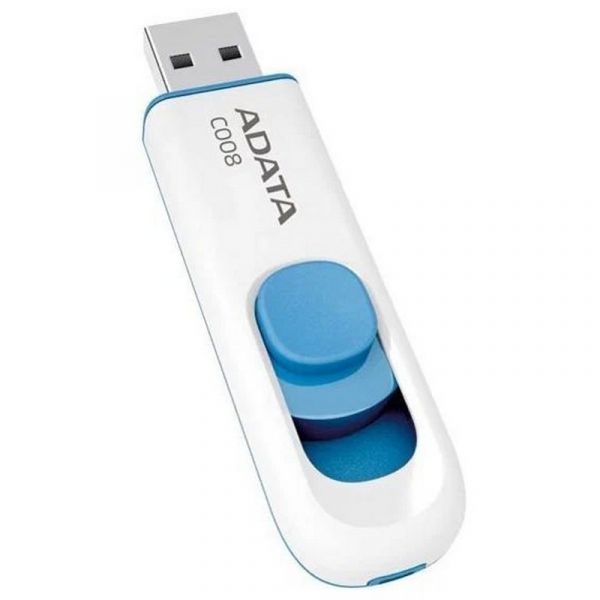 Флешка ADATA Classic C008 USB2.0 32Гб белый/синий